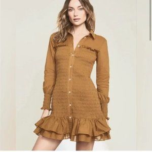 NWT Veronica Beard Natural Kelsey Button-down Dress 6
